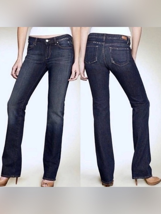 PAIGE Denim - Vtg 2005 Y2K Paige Melrose Premium Denim Dark Indigo Jeans, Low rise, Sz 27